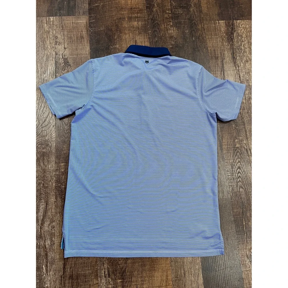 Greyson Clothiers Mens Blue Striped 1907 Tomahawk Golf Polo Shirt Size Large - Picture 5 of 7